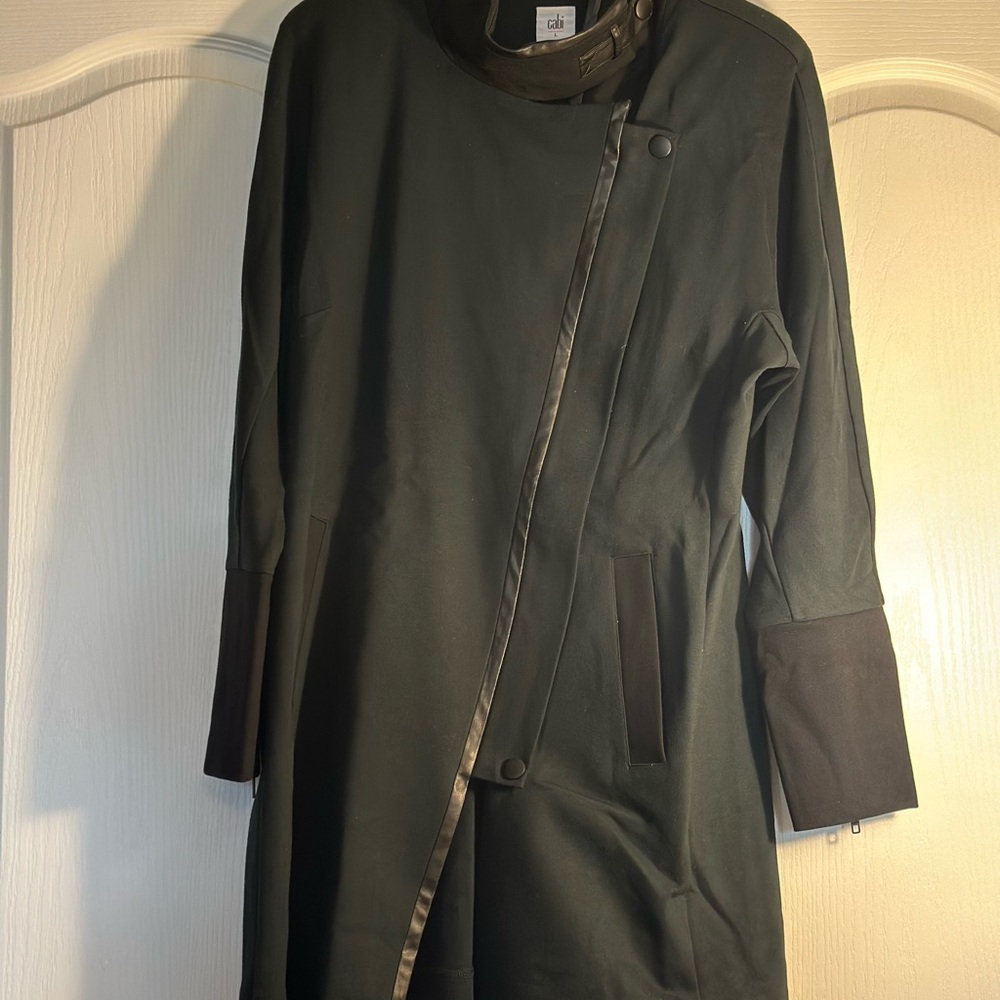 Cabi Renaissance Coat #3725 Black Asymmetrical Zip Jacket Women’s Large